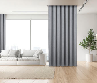 Штора Премиум Рогожка v02 с креплением Люверсы. Фото 2