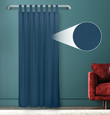 Штора Велюр матовый с креплением Петли v20