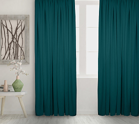 Штора Велюр матовый с креплением Шторная тесьма v17