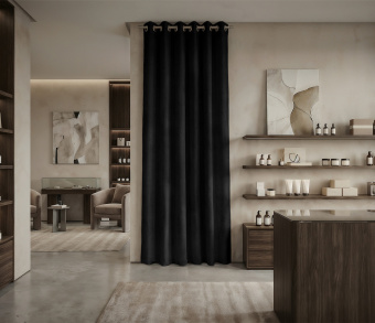 Штора Микровелюр v37 с креплением Люверсы. Фото 1