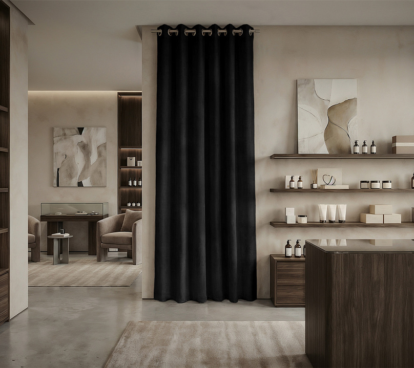 Штора Микровелюр v37 с креплением Люверсы. Фото 1