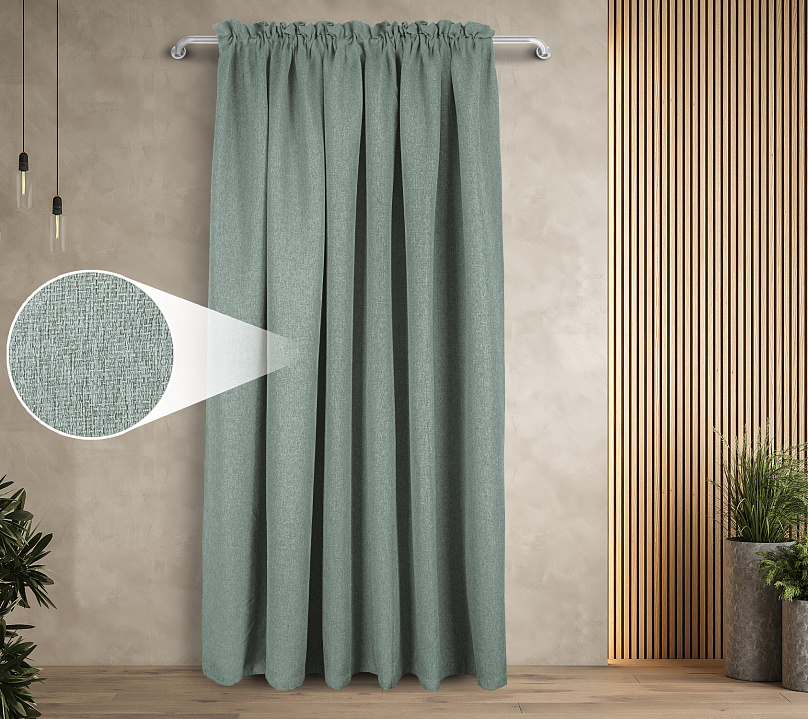 Штора Димаут Рогожка с креплением Кулиса с гребешком v14. Фото 1