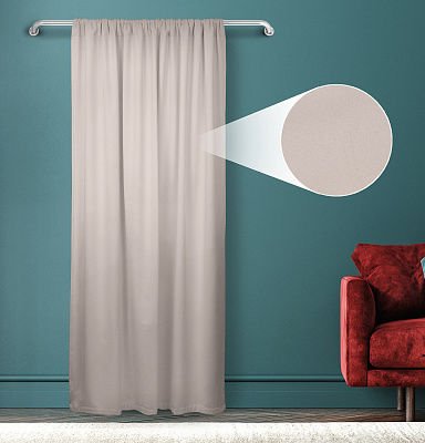 Штора Велюр матовый с креплением Кулиса v09