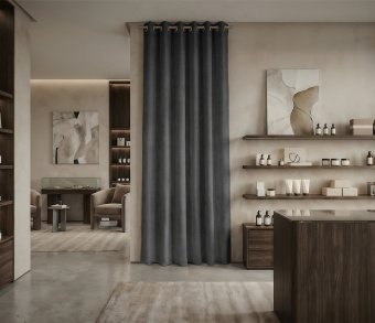 Штора Микровелюр v33 с креплением Люверсы. Фото 1