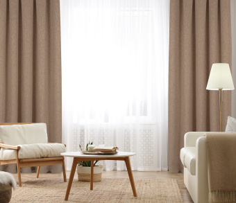 Штора Димаут Рогожка с креплением Люверсы v07. Фото 2