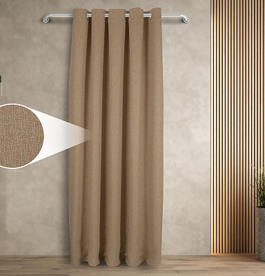 Штора Димаут Рогожка с креплением Люверсы v06 блэкаут