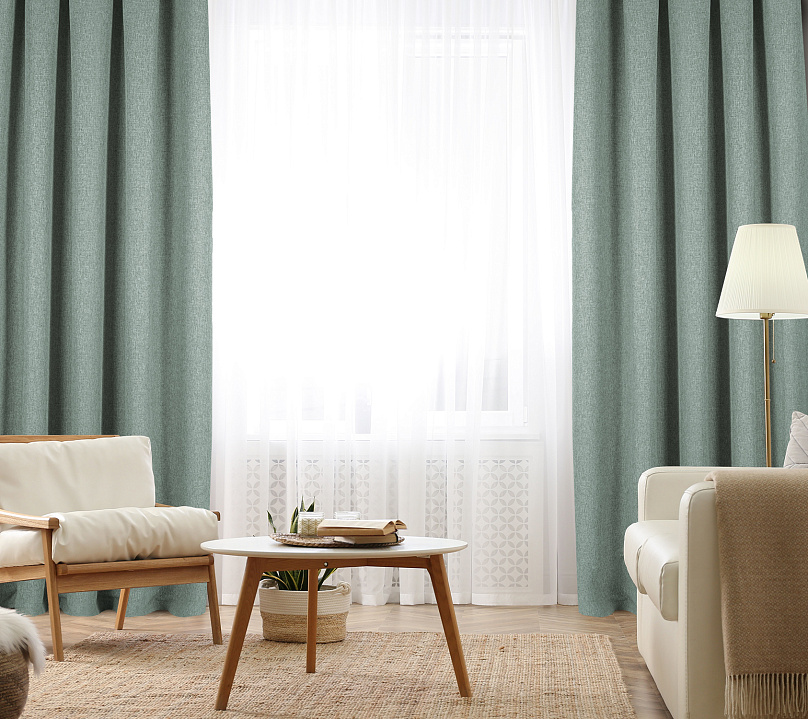 Штора Димаут Рогожка с креплением Люверсы v14. Фото 2