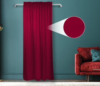 Штора Велюр матовый с креплением Кулиса с гребешком v28. Фото 1