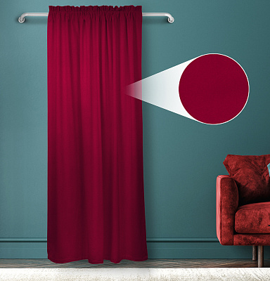 Штора Велюр матовый с креплением Кулиса с гребешком v28