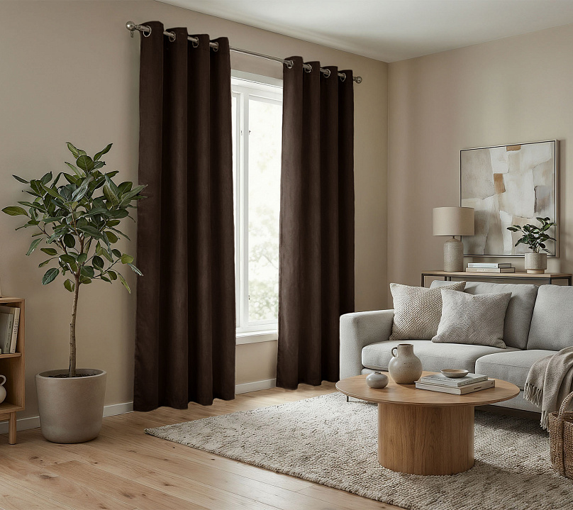 Штора Микровелюр v29 с креплением Люверсы. Фото 2