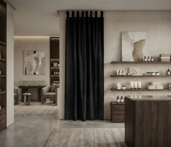 Штора Микровелюр v37 с креплением Петли. Фото 1