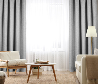 Штора Димаут Рогожка с креплением Люверсы v11. Фото 2