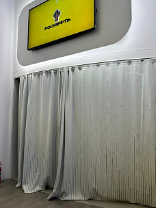 Штора с логотипом на заказ Роснефть