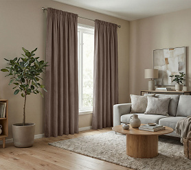 Штора Микровелюр v30 с креплением Шторная тесьма
