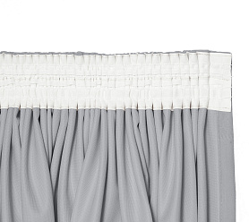 Штора Велюр матовый с креплением Шторная тесьма v12