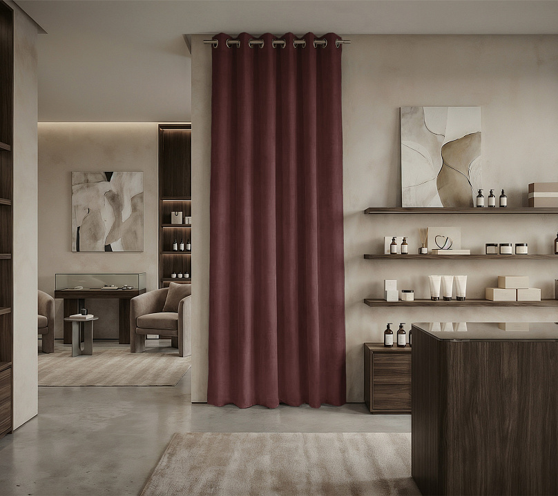 Штора Микровелюр v34 с креплением Люверсы. Фото 1