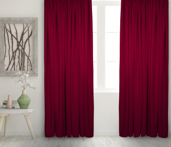 Штора Велюр матовый с креплением Кулиса с гребешком v28. Фото 2