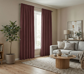 Штора Микровелюр v34 с креплением Шторная тесьма