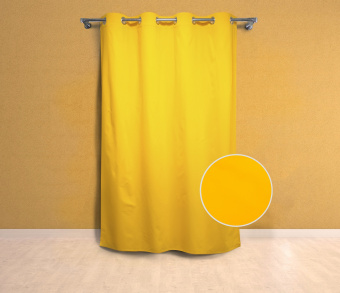 Шторы Эконом желтые на люверсах. Фото 1