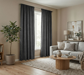 Штора Микровелюр v33 с креплением Кулиса