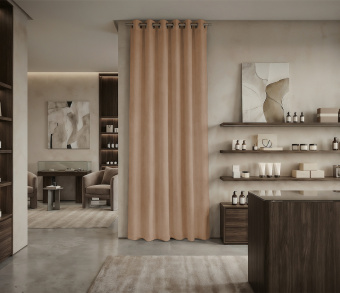 Штора Микровелюр v06 с креплением Люверсы. Фото 1