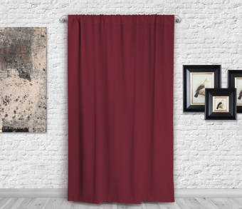 Шторы Премиум рубиновые на кулиске. Фото 3