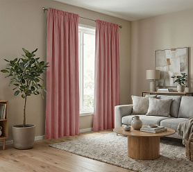 Штора Микровелюр v16 с креплением Шторная тесьма