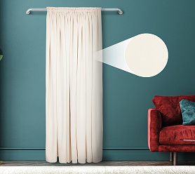 Штора Велюр матовый с креплением Шторная тесьма v01