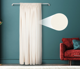 Штора Велюр матовый с креплением Шторная тесьма v01. Фото 1