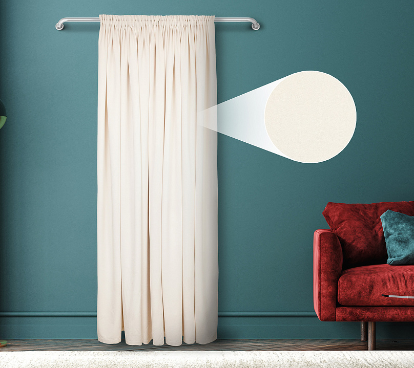 Штора Велюр матовый с креплением Шторная тесьма v01. Фото 1