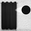 Шторы Премиум черные на люверсах. Фото 4