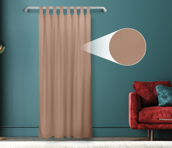 Штора Велюр матовый с креплением Петли v05. Фото 1