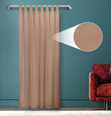 Штора Велюр матовый с креплением Петли v05