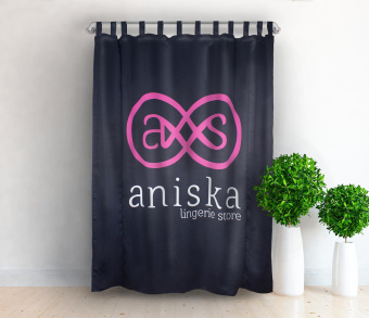 Шторы Премиум с логотипом на петлях без липучек. Фото 8