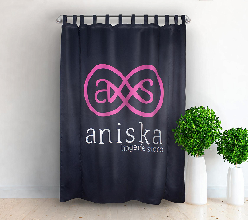 Шторы Премиум с логотипом на петлях без липучек. Фото 8