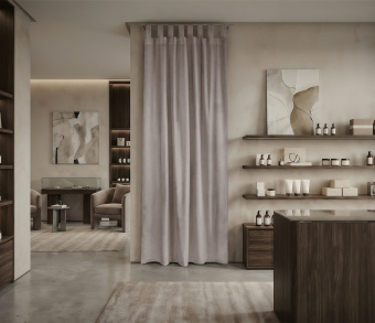 Штора Микровелюр v18 с креплением Петли с липучкой. Фото 1