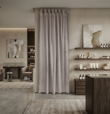 Штора Микровелюр v18 с креплением Петли с липучкой