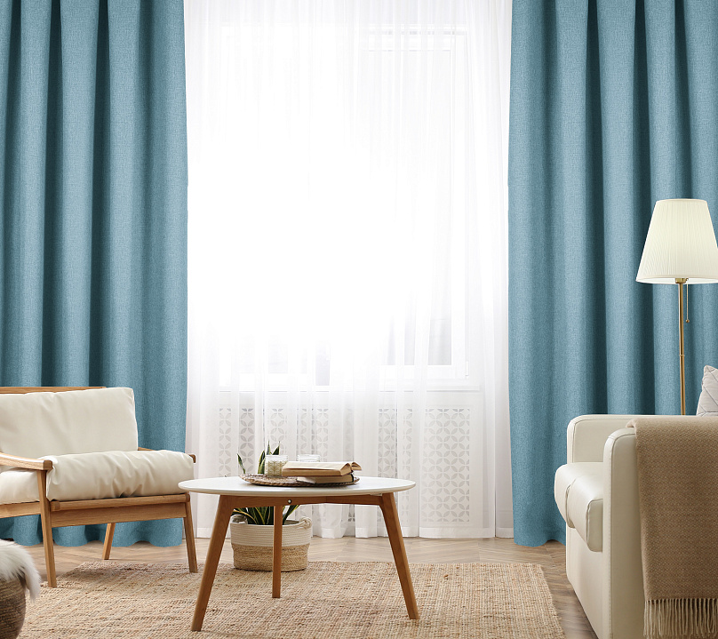 Штора Димаут Рогожка с креплением Люверсы v16. Фото 2