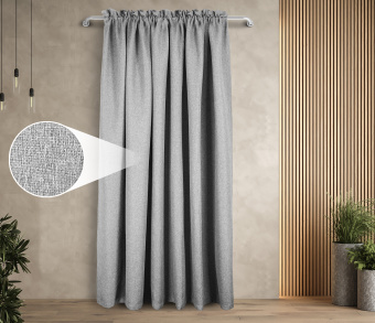 Штора Димаут Рогожка с креплением Кулиса с гребешком v11. Фото 1