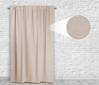 Шторы Премиум кремовые на кулиске. Фото 4