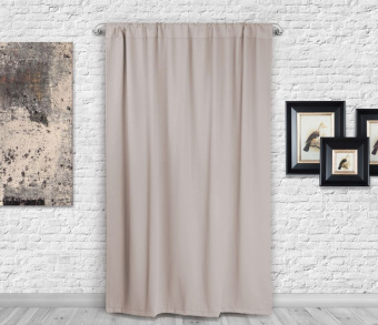 Шторы Премиум бежевые на кулиске. Фото 3