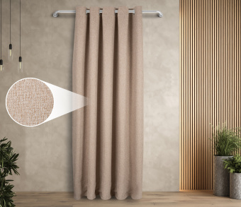 Штора Димаут Рогожка с креплением Люверсы v04. Фото 1