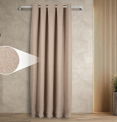 Штора Димаут Рогожка с креплением Люверсы v04 блэкаут