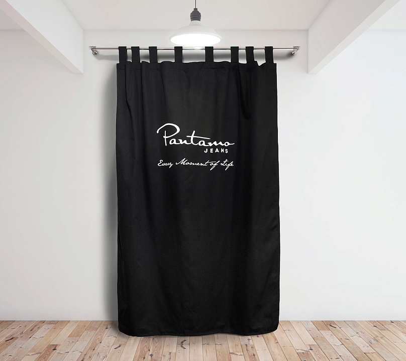 Шторы Премиум с логотипом на петлях на липучках. Фото 8