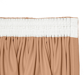 Штора Велюр матовый с креплением Шторная тесьма v04