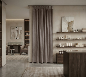 Штора Микровелюр v31 с креплением Петли с липучкой