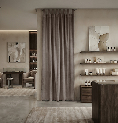 Штора Микровелюр v31 с креплением Петли с липучкой