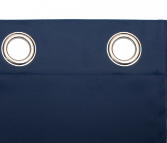 Шторы Премиум темно-синие на люверсах. Фото 5