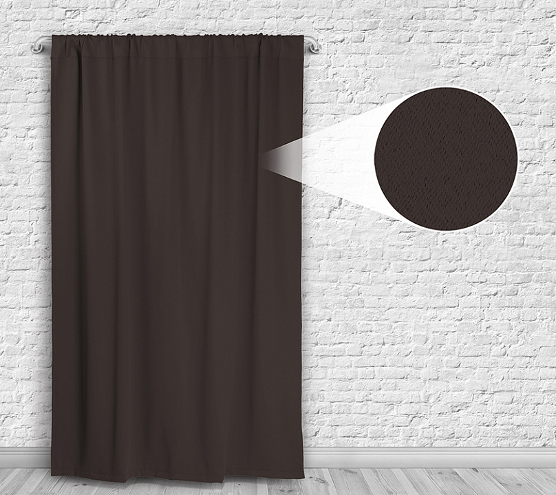 Шторы Премиум коричневые на кулиске. Фото 4