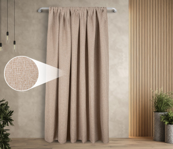 Штора Димаут Рогожка с креплением Кулиса v04. Фото 1